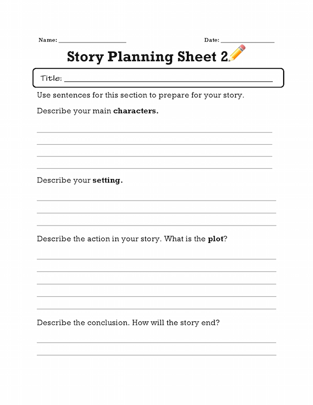 Story Planning Sheet 2