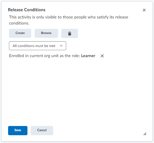 release conditions